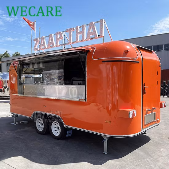 Wecare Smart Design Mobile Concession Food Carts Trailer Purchase Remorque Food Truck Fully Equipped Kitchen for Sale in USA