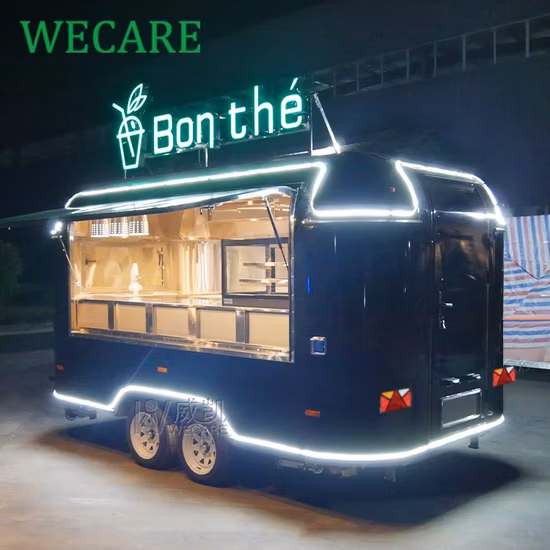 Wecare Smart Design Mobile Concession Food Carts Trailer Purchase Remorque Food Truck Fully Equipped Kitchen for Sale in USA