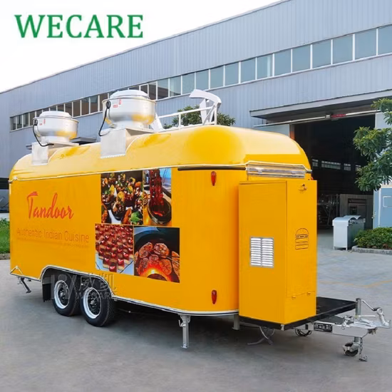 Wecare Smart Design Mobile Concession Food Carts Trailer Purchase Remorque Food Truck Fully Equipped Kitchen for Sale in USA
