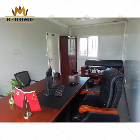 20 FT Luxo Aço Móveis Pré-fabricados Portáteis Pacotes Planos Modernos Contêineres Modular Escritório para Venda