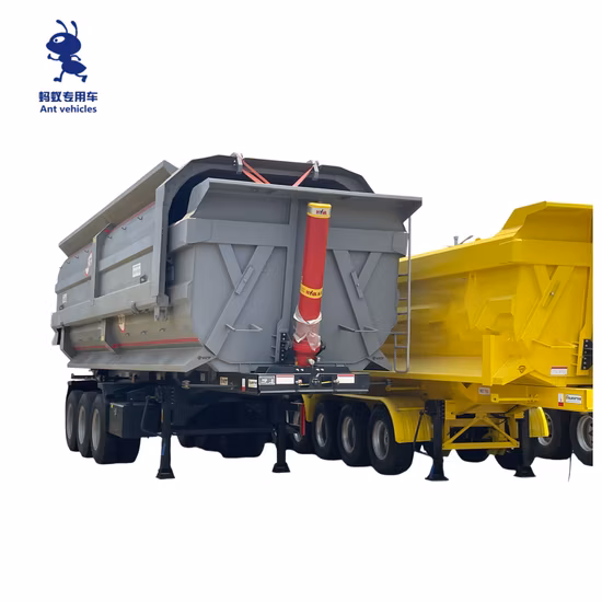 Reboque basculante basculante Drop Back forma quadrada parede lateral traseira caminhão de alimentos semi-reboque reboque basculante traseiro personalizado para venda