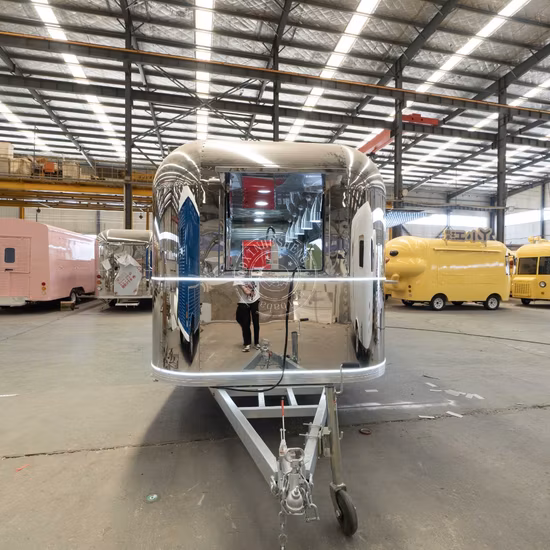 Carrinho de cachorro-quente de venda automática Airstream Reboque de comida para van