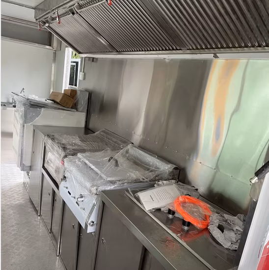 Reboque de carrinho de comida de gelo Tune rebocável para comida vintage